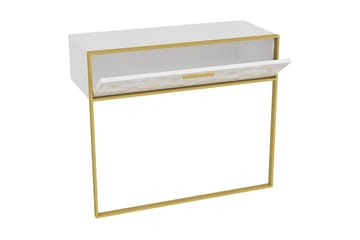 Bascle Sideboard 90 cm i Trä med Metallram - Guld|Vit - Förvaring - Förvaringsmöbler - Skänkar & sideboards