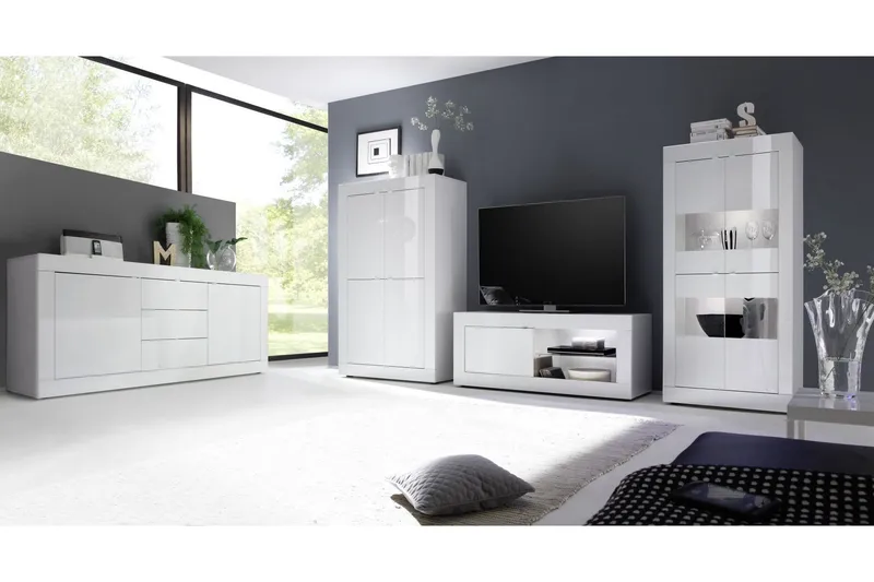 Basic Skänk 210 cm - Vit - Förvaring - Förvaringsmöbler - Skänkar & sideboards