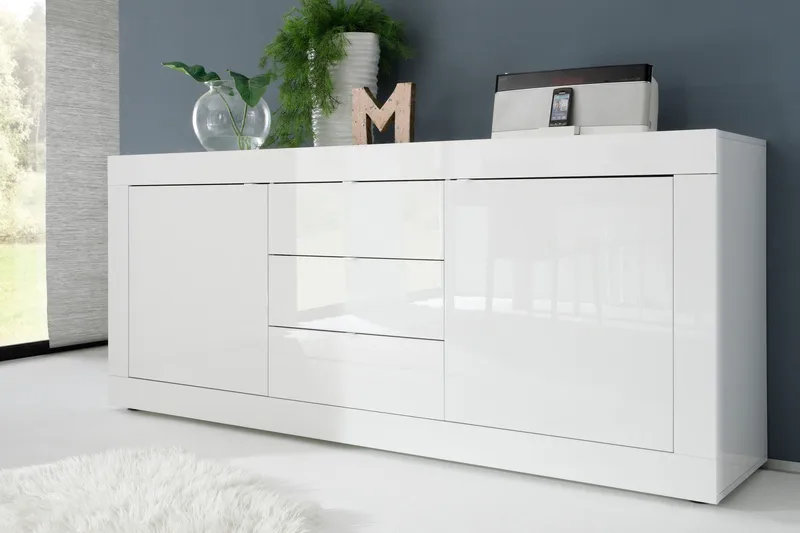 Basic Skänk 210 cm - Vit - Förvaring - Förvaringsmöbler - Skänkar & sideboards
