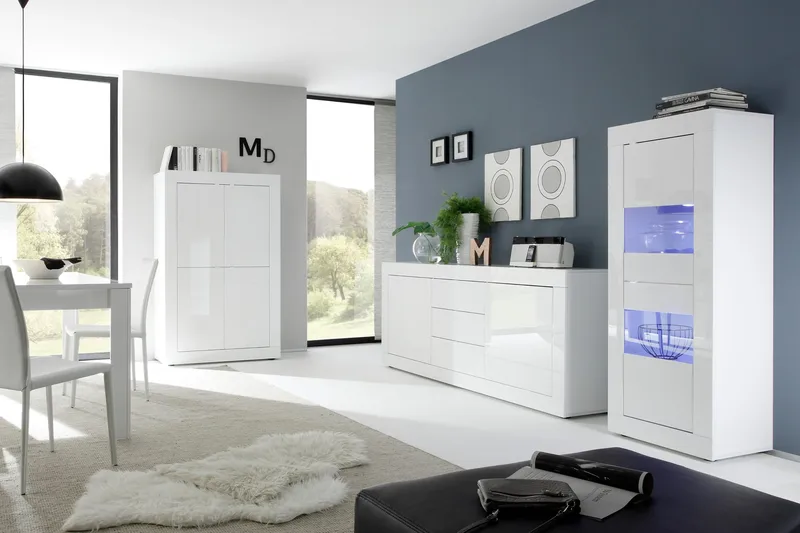 Basic Skänk 210 cm - Vit - Förvaring - Förvaringsmöbler - Skänkar & sideboards