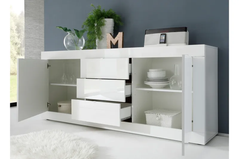 Basic Skänk 210 cm - Vit - Förvaring - Förvaringsmöbler - Skänkar & sideboards