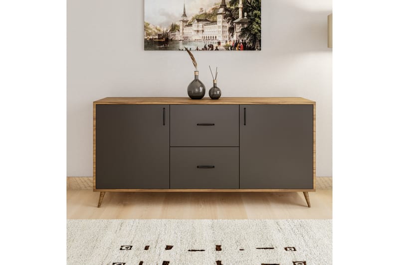 BILLERUD Skänk 160 cm Brun/Grå - Förvaring - Förvaringsmöbler - Skänkar & sideboards