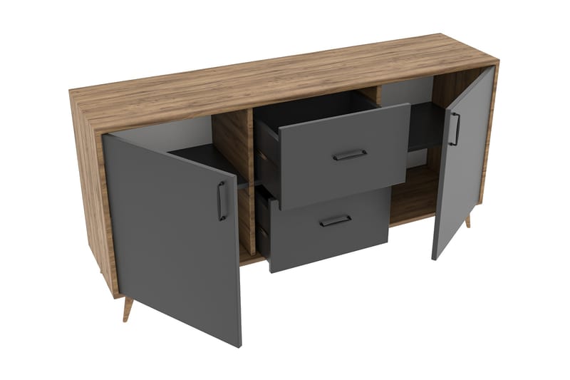 BILLERUD Skänk 160 cm Brun/Grå - Förvaring - Förvaringsmöbler - Skänkar & sideboards