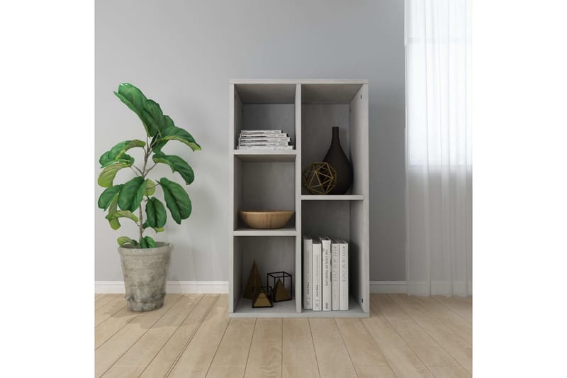 Bokhylla/skänk betong 50x25x80 cm spånskiva - Grå - Skänkar & sideboards