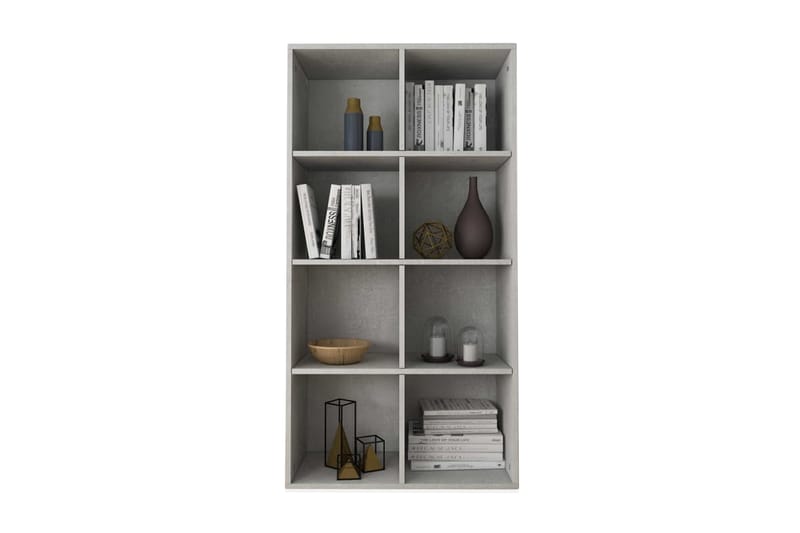 Bokhylla/skänk betonggrå 66x30x130 cm spånskiva - Grå - Förvaring - Förvaringsmöbler - Skänkar & sideboards