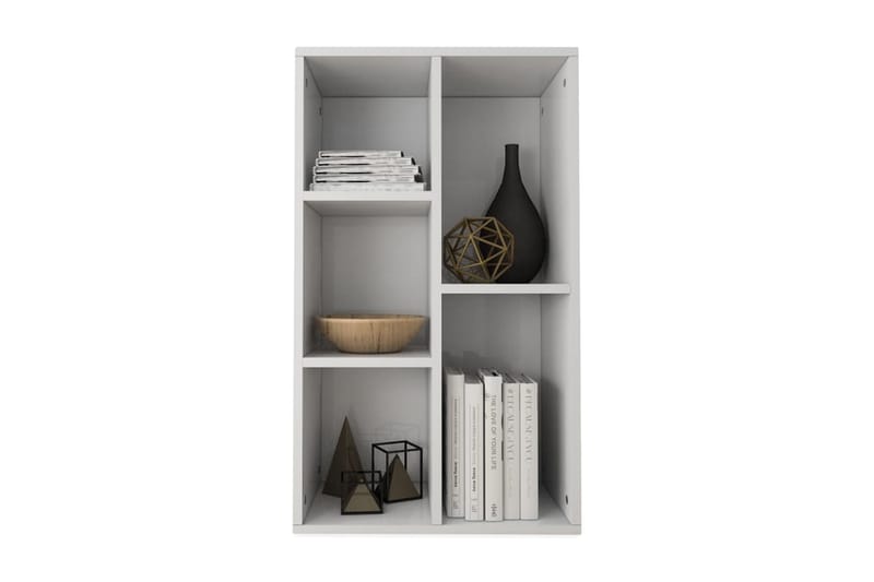 Bokhylla/skänk högglans vit 50x25x80 cm spånskiva - Vit - Förvaring - Förvaringsmöbler - Skänkar & sideboards
