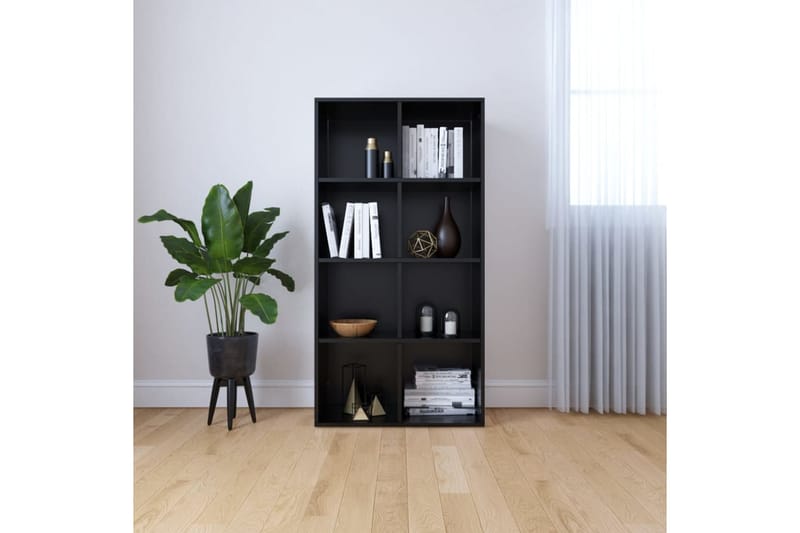 Bokhylla/skänk svart 66x30x130 cm spånskiva - Svart - Förvaring - Förvaringsmöbler - Skänkar & sideboards