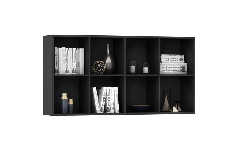 Bokhylla/skänk svart 66x30x130 cm spånskiva - Svart - Förvaring - Förvaringsmöbler - Skänkar & sideboards