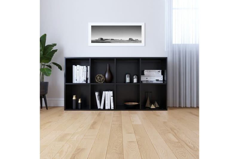 Bokhylla/skänk svart 66x30x130 cm spånskiva - Svart - Förvaring - Förvaringsmöbler - Skänkar & sideboards
