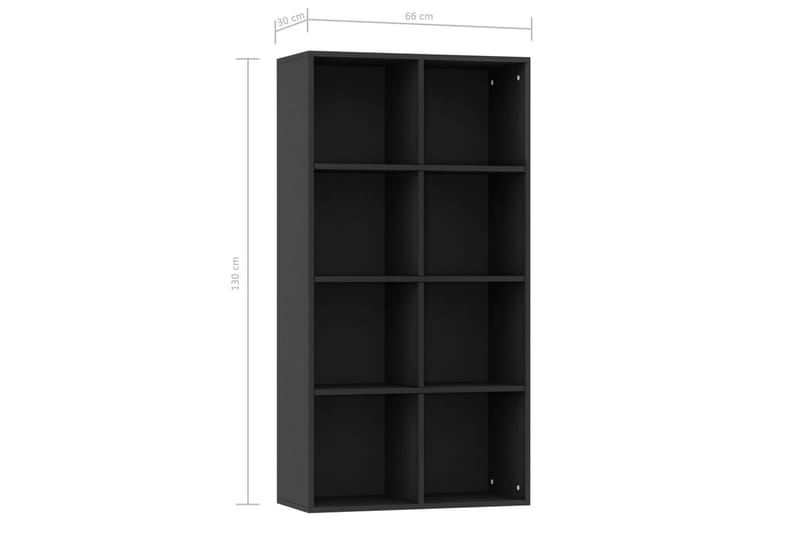 Bokhylla/skänk svart 66x30x130 cm spånskiva - Svart - Förvaring - Förvaringsmöbler - Skänkar & sideboards