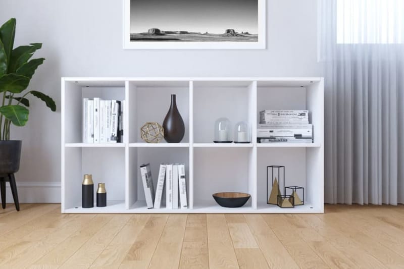Bokhylla/skänk vit 66x30x130 cm spånskiva - Vit - Förvaring - Förvaringsmöbler - Skänkar & sideboards