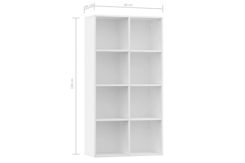 Bokhylla/skänk vit 66x30x130 cm spånskiva - Vit - Förvaring - Förvaringsmöbler - Skänkar & sideboards