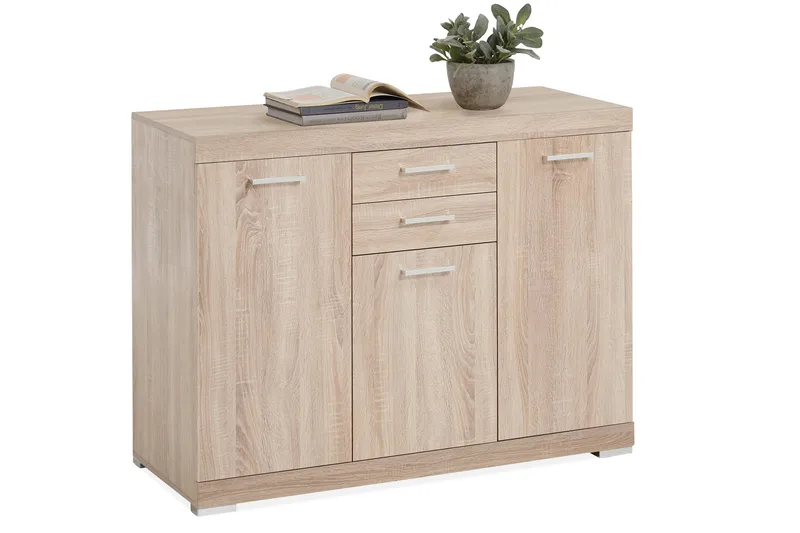 Bristol Skänk 120 cm Låg - Ljus Ek - Förvaring - Förvaringsmöbler - Skänkar & sideboards