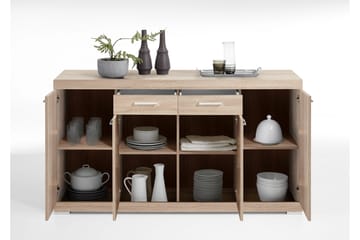 Bristol Skänk 160 cm Låg - Ljus Ek - Förvaring - Förvaringsmöbler - Skänkar & sideboards