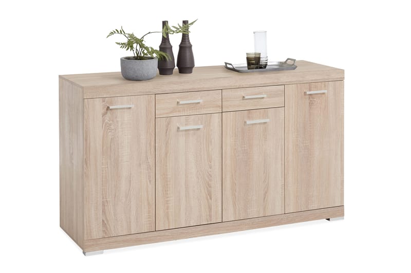 Bristol Skänk 160 cm Låg - Ljus Ek - Förvaring - Förvaringsmöbler - Skänkar & sideboards