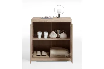 Bristol Skänk 80x90x35 cm 2 Luckor - Ljus Ek - Förvaring - Förvaringsmöbler - Skänkar & sideboards