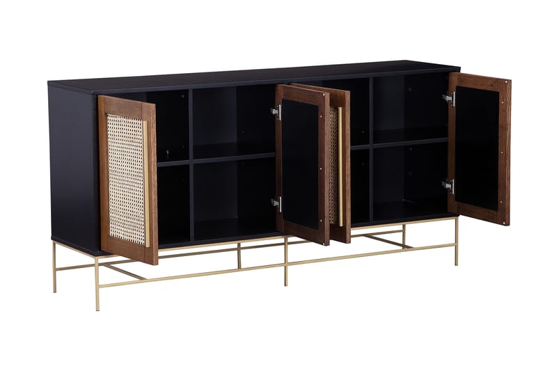 BRITANIE Skänk 160 cm Svart/Beige - Brun - Förvaring - Förvaringsmöbler - Skänkar & sideboards
