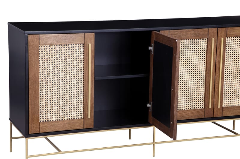 BRITANIE Skänk 160 cm Svart/Beige - Brun - Förvaring - Förvaringsmöbler - Skänkar & sideboards