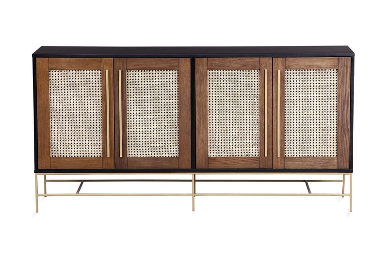 BRITANIE Skänk 160 cm Svart/Beige - Brun - Förvaring - Förvaringsmöbler - Skänkar & sideboards