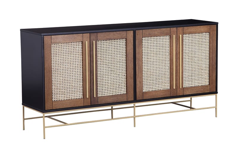 BRITANIE Skänk 160 cm Svart/Beige - Brun - Skänkar & sideboards