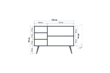 Brokind Skänk 120 cm - Brun - Förvaring - Förvaringsmöbler - Skänkar & sideboards