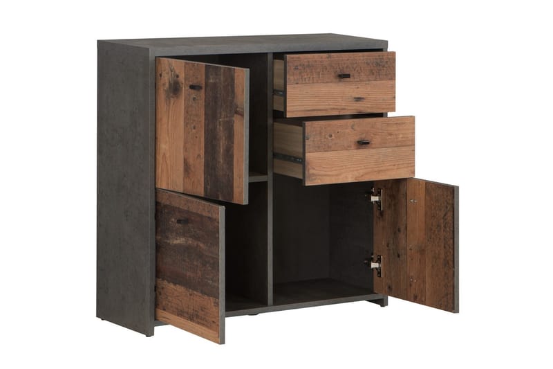 Broxton Sidobord 77 cm - Grå/Brun - Förvaring - Förvaringsmöbler - Skänkar & sideboards