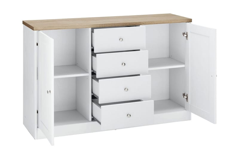 Bryanne Skänk 120 cm - Vit/Brun - Förvaring - Förvaringsmöbler - Skänkar & sideboards