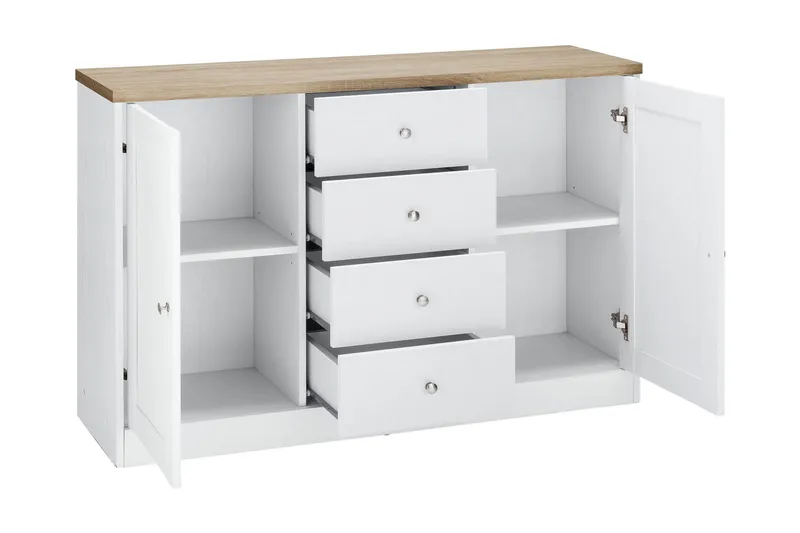 Bryanne Skänk 120 cm - Vit/Brun - Förvaring - Förvaringsmöbler - Skänkar & sideboards