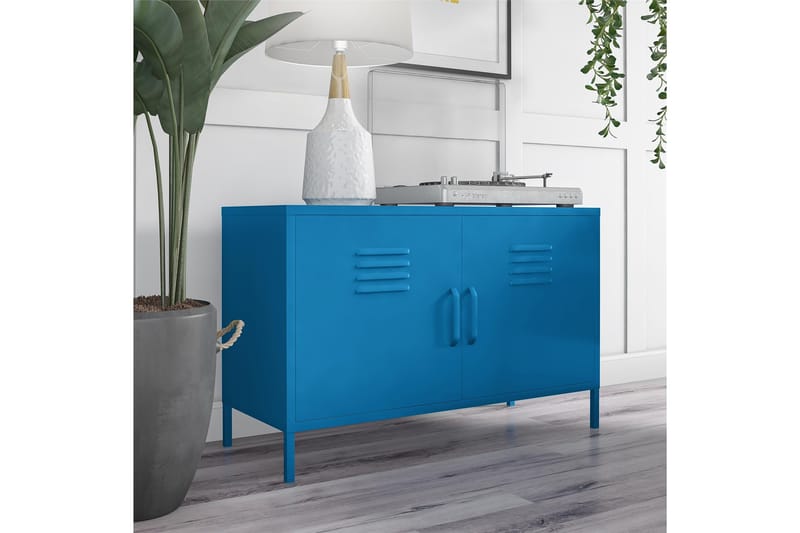 Cache Skänk 100x40 cm 2 Dörrar Blå - Novogratz - Förvaring - Förvaringsmöbler - Skänkar & sideboards