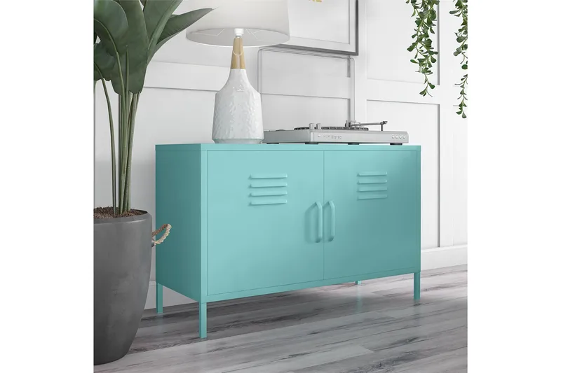 Cache Skänk 100x40 cm 2 Dörrar Mint - Novogratz - Förvaring - Förvaringsmöbler - Skänkar & sideboards