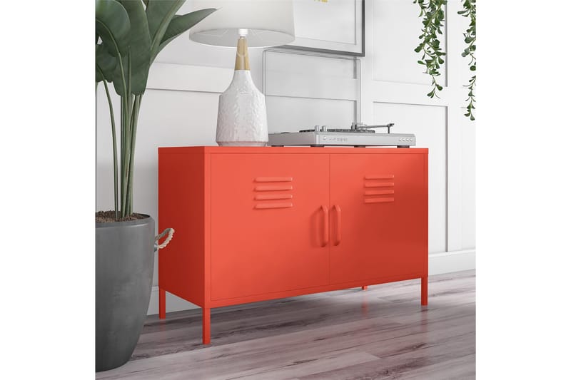 Cache Skänk 100x40 cm 2 Dörrar Orange - Novogratz - Förvaring - Förvaringsmöbler - Skänkar & sideboards