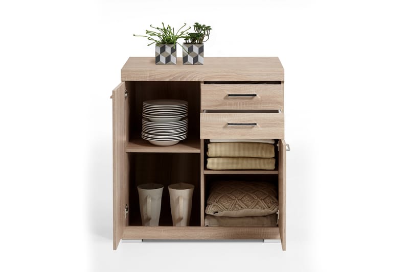 CAJA Skänk 80 2 Luckor 2 Lådor Ljus Ek - Förvaring - Förvaringsmöbler - Skänkar & sideboards