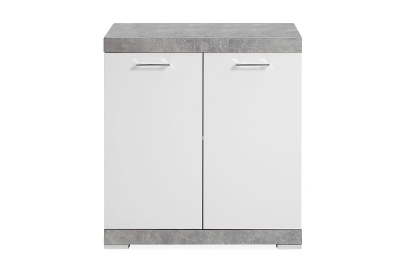 CAJA Skänk 80x90x50 2 Luckor Vit/Betong - Vit/Grå - Skänkar & sideboards