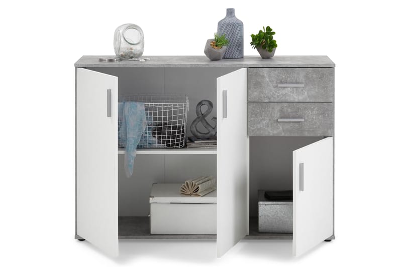 CALEY Skänk 121 Grå/Vit - Förvaring - Förvaringsmöbler - Skänkar & sideboards