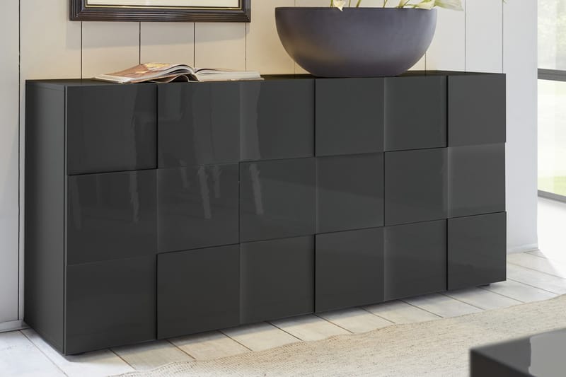 CALI Sideboard 181 Mörkgrå Högglanslack - Förvaring - Förvaringsmöbler - Skänkar & sideboards
