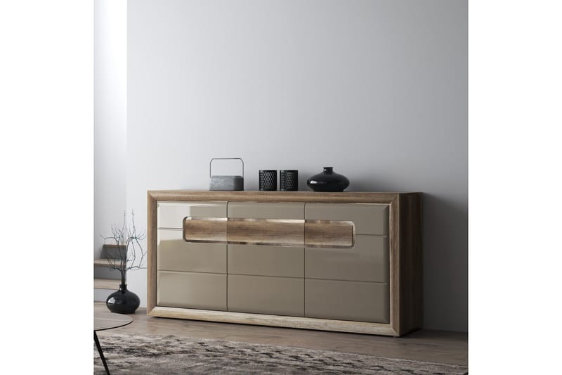 Corlius Sideboard 41x194 cm - Beige/Brun - Förvaring - Förvaringsmöbler - Skänkar & sideboards