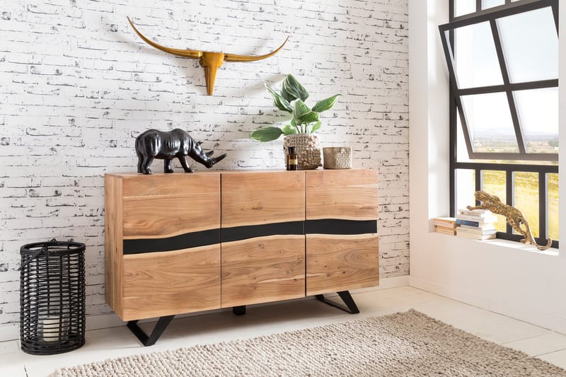 COSCIA Sideboard 148x43 cm Brun - Förvaring - Förvaringsmöbler - Skänkar & sideboards