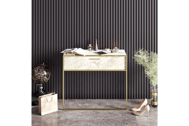 CRAIGLOW Sideboard 90 cm Guld/Vit - Förvaring - Förvaringsmöbler - Skänkar & sideboards