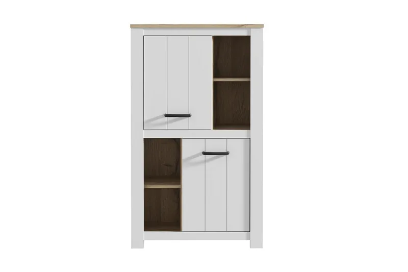 Crumpton Skänk 87 cm i Trä, Vit|Brun
