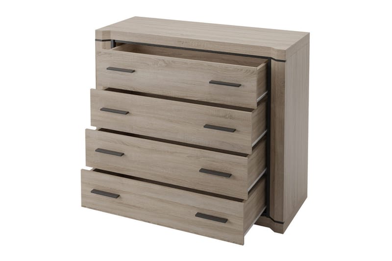 Dallas Skänk 107x43,5x91 cm LED-belysning - Beige/Grå - Förvaring - Förvaringsmöbler - Skänkar & sideboards