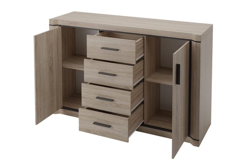 DALLAS Skänk 137x43,5x91 cm - Beige/Grå - Skänkar & sideboards