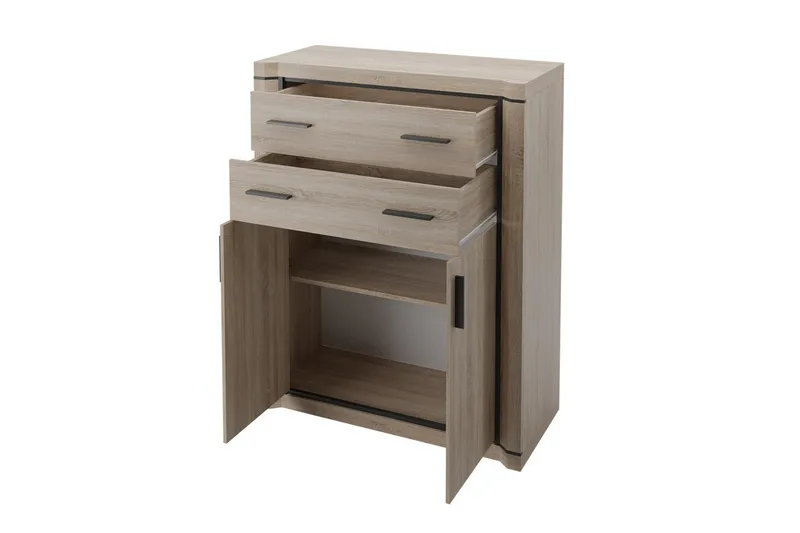 Dallas Skänk 97x43,5x123 cm LED-belysning - Beige/Grå - Förvaring - Förvaringsmöbler - Skänkar & sideboards