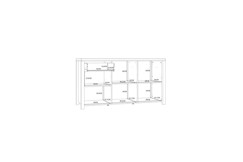 DAUBY Garderob 62x121 cm Brun/Svart - Förvaring - Förvaringsmöbler - Skänkar & sideboards