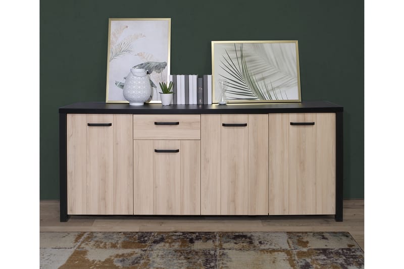 DAUBY Garderob 62x221 cm Brun/Svart - Förvaring - Förvaringsmöbler - Skänkar & sideboards