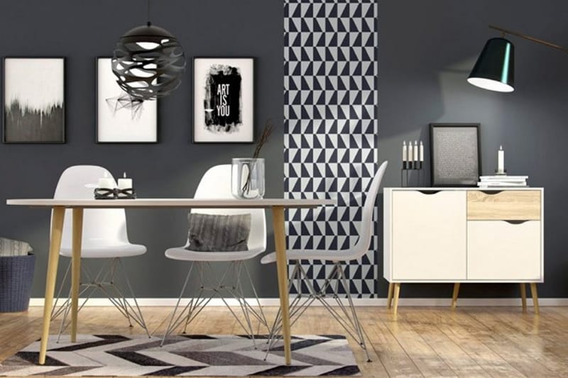 Delta Skänk 99 cm - Vit/Ek - Förvaring - Förvaringsmöbler - Skänkar & sideboards