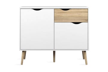 Delta Skänk 99 cm - Vit/Ek - Förvaring - Förvaringsmöbler - Skänkar & sideboards