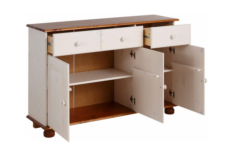 DENIECE Skänk 118 Vit/Brun - Förvaring - Förvaringsmöbler - Skänkar & sideboards