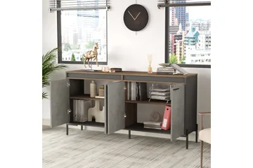 Desgrar Sideboard 46x184 cm - Brun/Betonggrå/Antracit - Förvaring - Förvaringsmöbler - Skänkar & sideboards