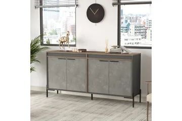 Desgrar Sideboard 46x184 cm - Brun/Betonggrå/Antracit - Förvaring - Förvaringsmöbler - Skänkar & sideboards