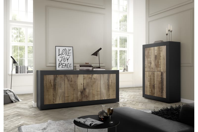 DINAMI Sideboard 43x160 cm Natur/Svart - LC SPA - Förvaring - Förvaringsmöbler - Skänkar & sideboards
